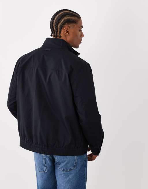 Mango – Granatowa, zapinana na zamek kurtka Harrington, 100% bawełny, 3 z 5