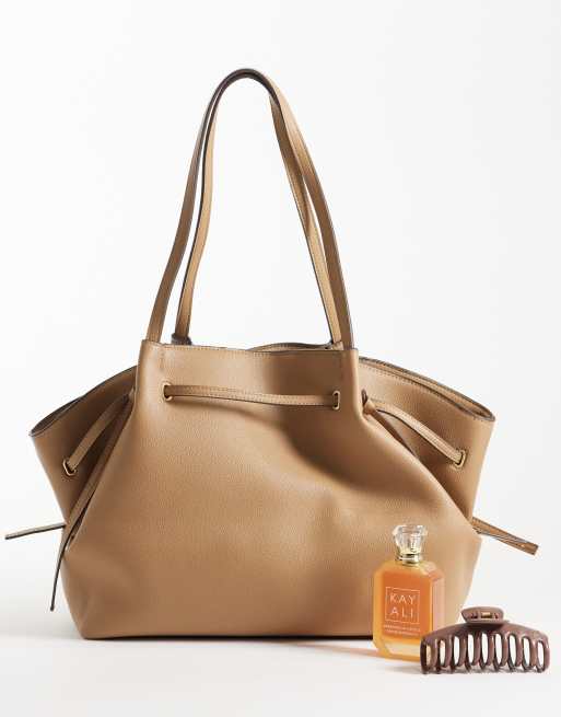 Mango - Grand tote bag souple en similicuir - Latte, 2 de 4