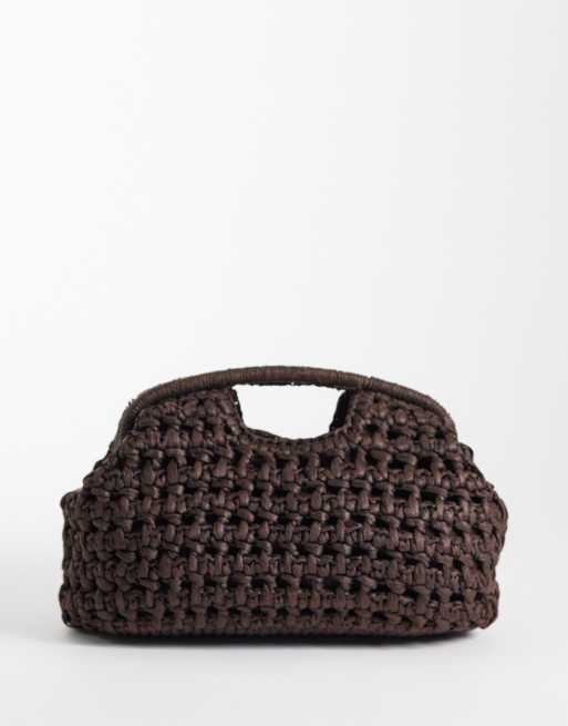 Mango - Grande pochette tressée - Marron, 4 de 4