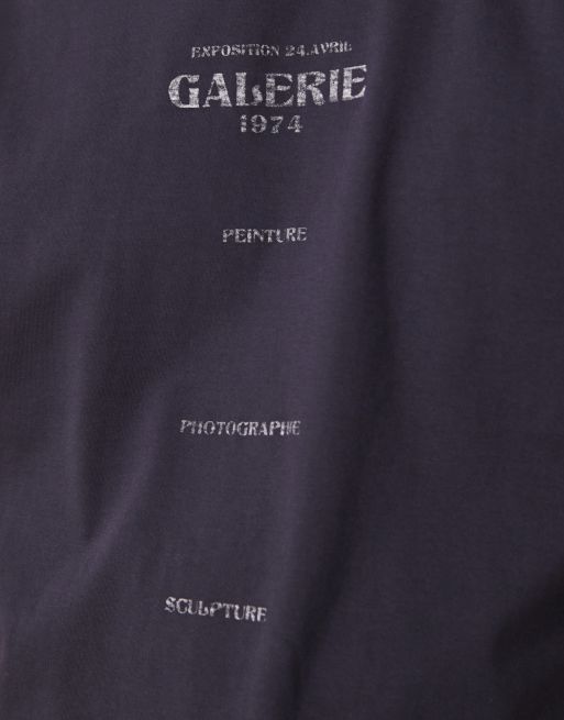 Mango graphic t-shirt in black, 3 of 4