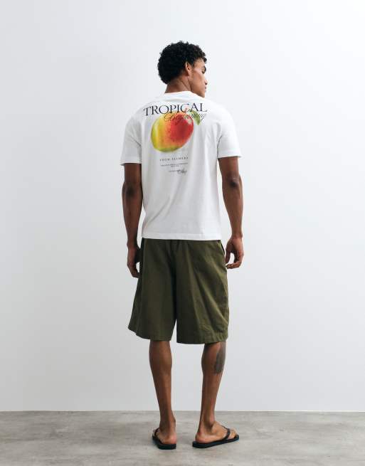 Mango graphic t-shirt in white, 5 of 10