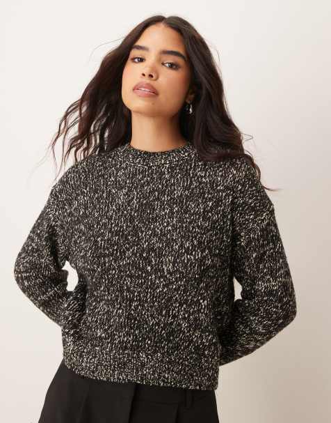 Mango – Gråspräcklig tröja i oversize - view 1