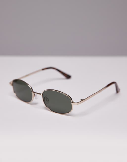 Mango green tinted lense sunglasses in gold, 2 of 3