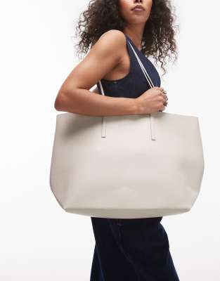 Mango - Große Tragetasche in Beige-Neutral