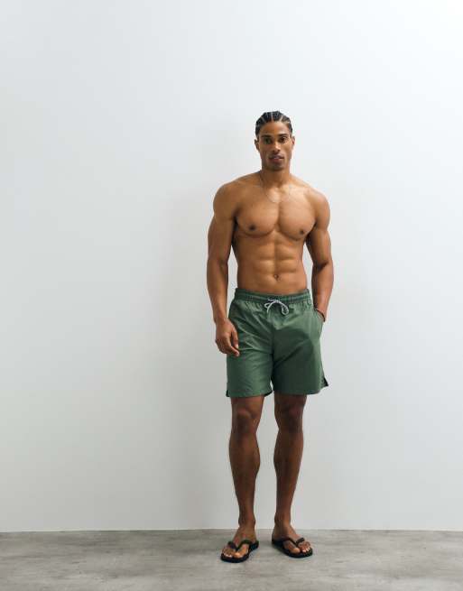 Mango – Gröna badshorts i boxerstil, 2 av 5