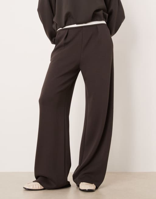 Mango - Guesi - Joggers dritti color cioccolato in coordinato, 2 di 5