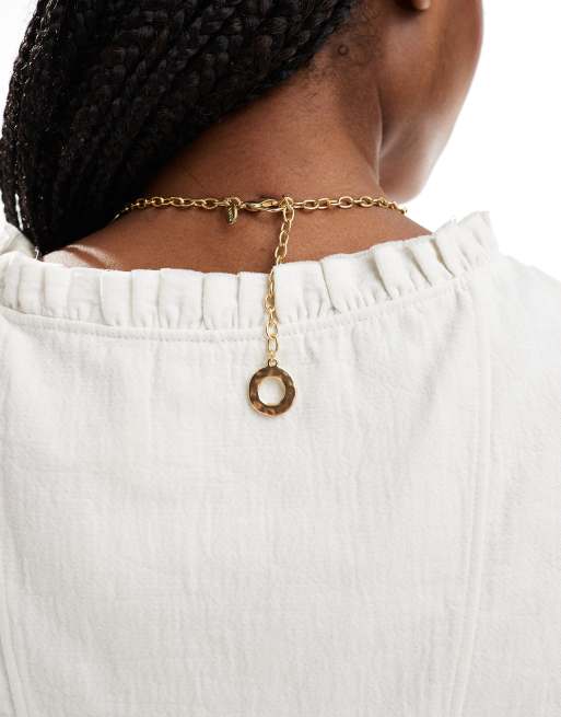Mango – Guldfärgat halsband med runda länkar, 3 av 4