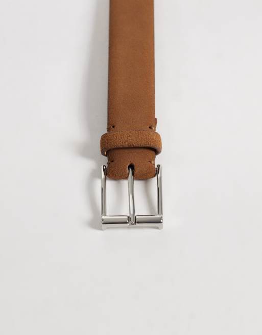 Mango – Gürtel aus 100% Leder in Hellbraun mit silberfarbener Schnalle, 3 von 3