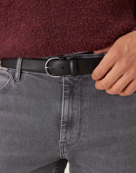 Mango – Gürtel aus Leder in Schwarz - view 1