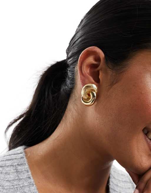 Mango half crescent hoops in gold