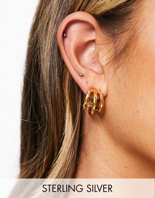 Mango half moon earrings in gold