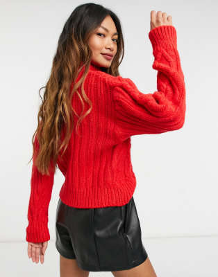 red half zip jumper