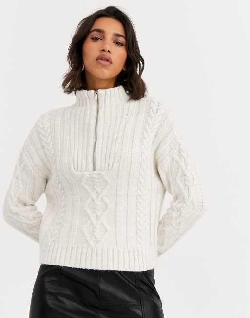 Mango zip 2024 knit sweater