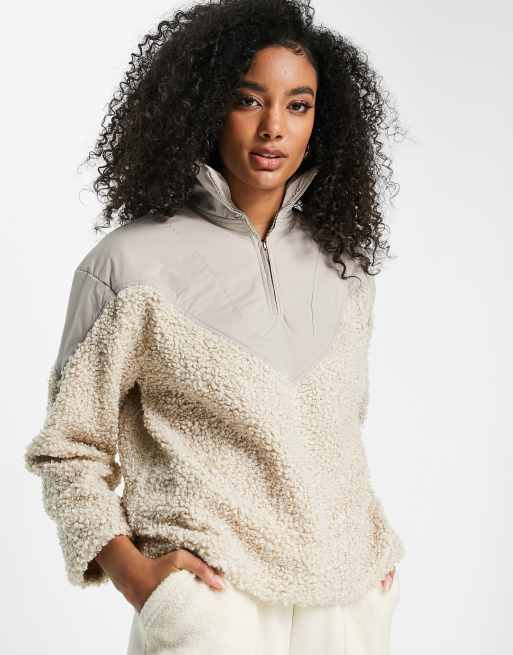 Half zip teddy outlet sweater