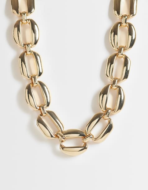 Mango halsband med kedja i guld - view 1