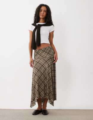 Mango Handkerchief Hem Midaxi Skirt In Multi