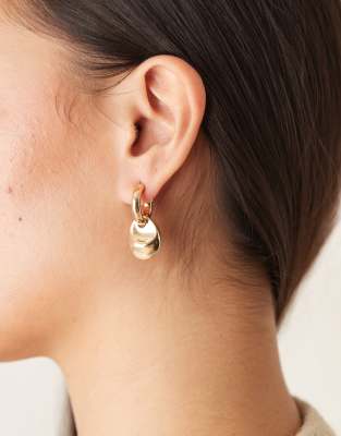 Mango - Hängeohrringe in Goldoptik-Goldfarben