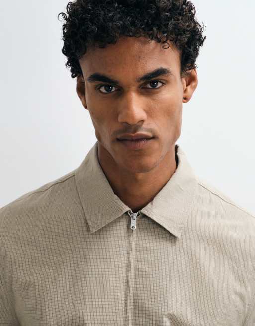 Mango Harrington jack met beige ruit, 2 van 5