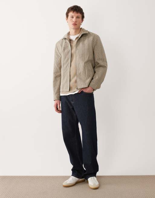 Mango – Harrington-Jacke aus 100% Baumwolle in kariertem Beige, 2 von 5