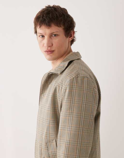 Mango – Harrington-Jacke aus 100% Baumwolle in kariertem Beige, 4 von 5
