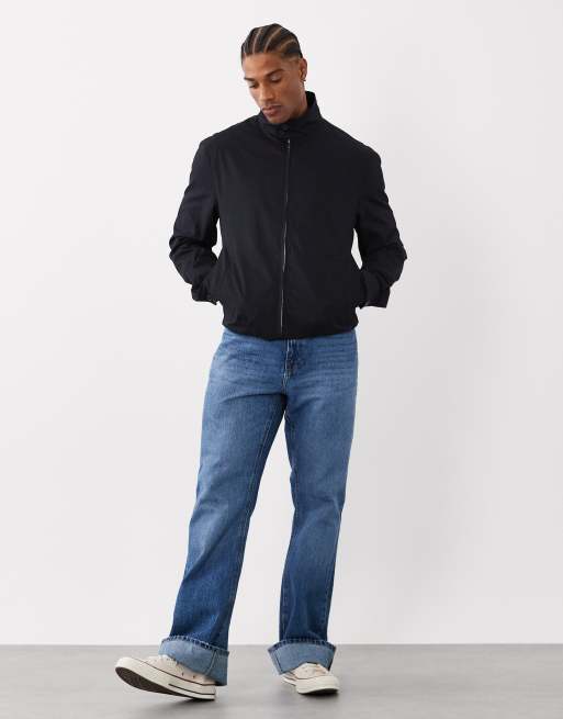 Mango – Harrington-Jacke aus 100% Baumwolle in Marineblau mit Reißverschluss, 2 von 5