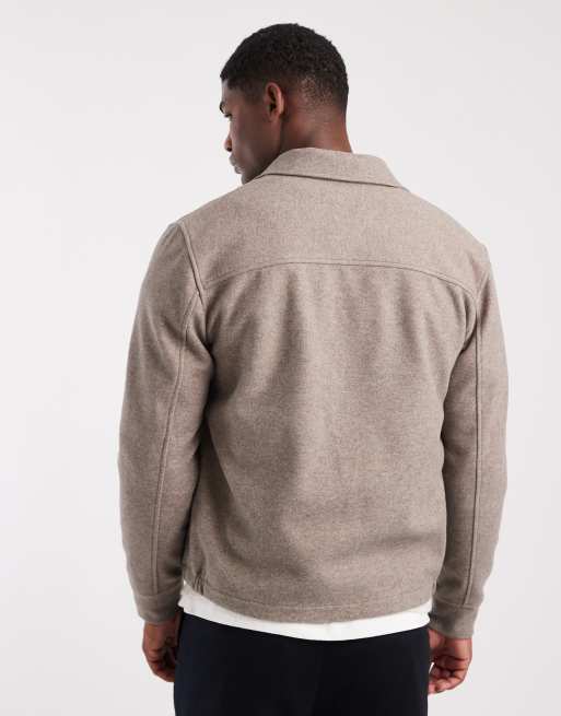 Mango – Harrington-Jacke in Beige mit Reißverschluss, 3 von 5