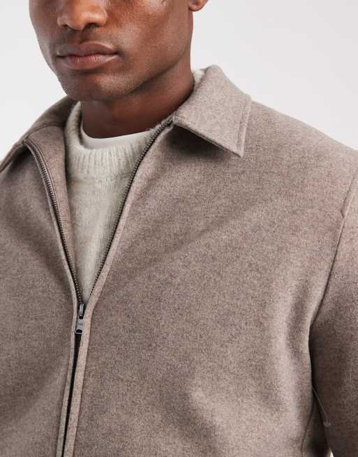 Mango – Harrington-Jacke in Beige mit Reißverschluss, 4 von 5
