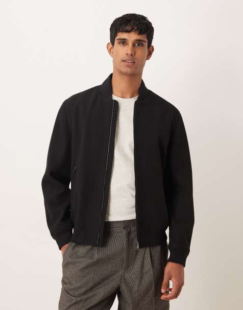Mango harrington jacket in black - view 1