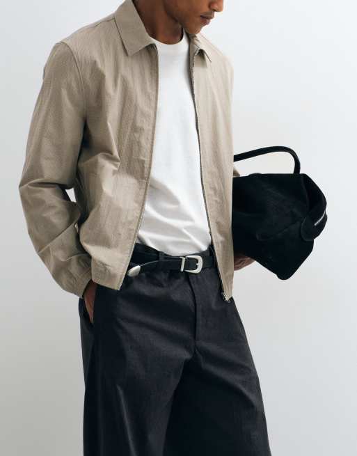 Mango Harrington-jakke i beige tern, 3 af 5
