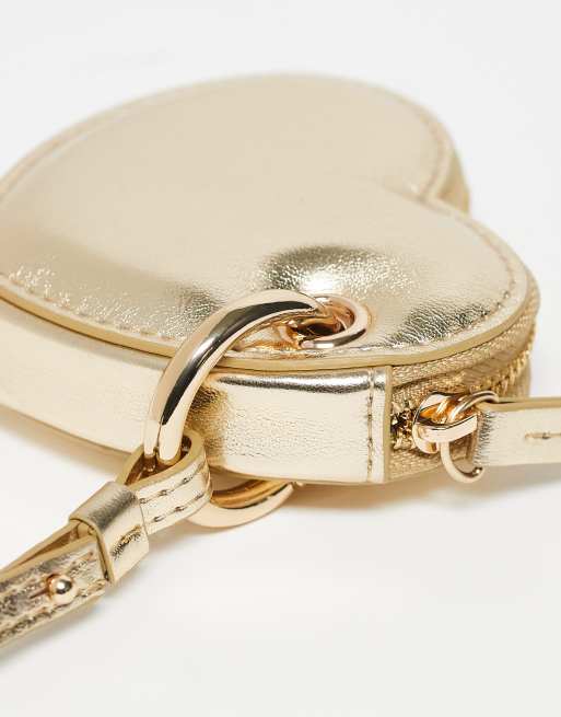 Mango heart bag charm in gold tone, 2 of 3