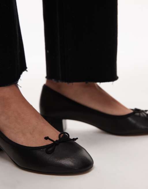Mango heeled ballet pump in black, 2 of 4