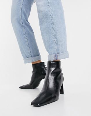 Mango heeled boots in black | ASOS