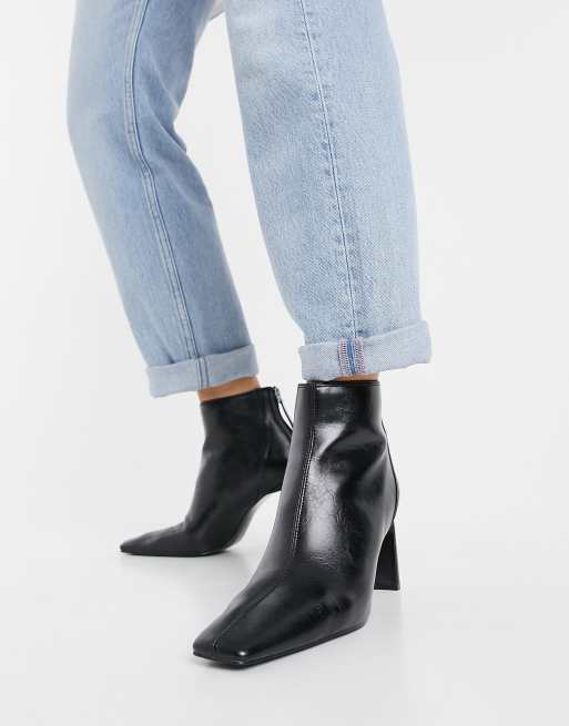 Mango heeled boots in black