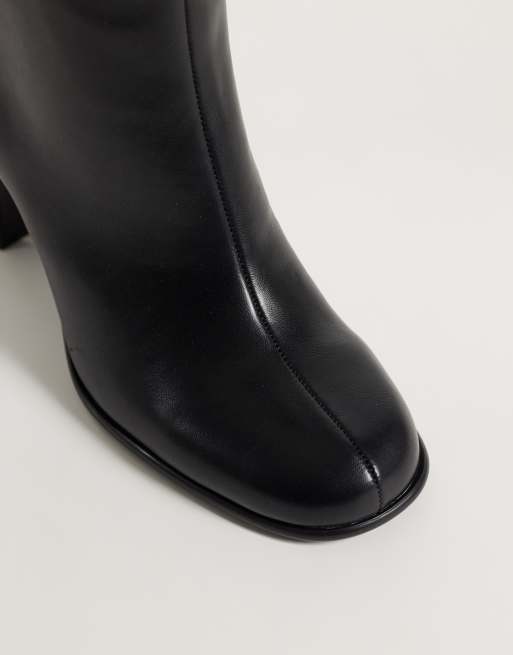 Mango heeled knee high boot in black , 3 of 4
