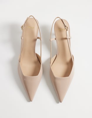 Mango Heeled Slingback Pumps In Multi