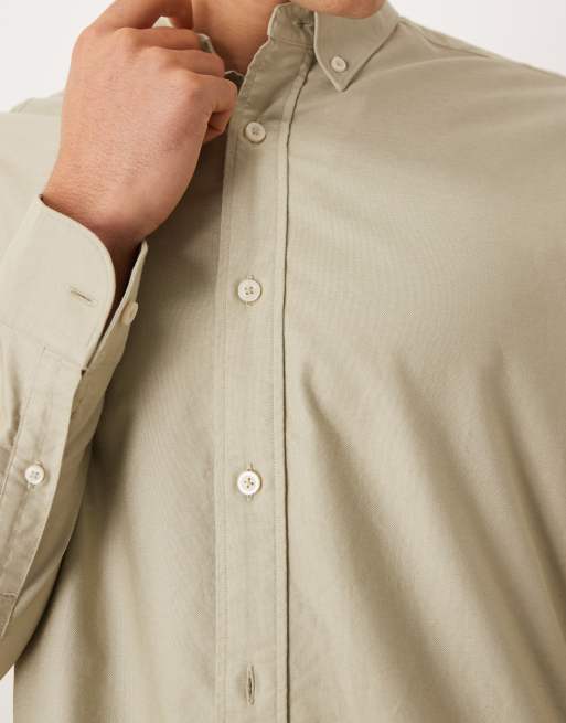 Mango – Hemd aus Baumwolle in hellem Khaki, 5 von 5