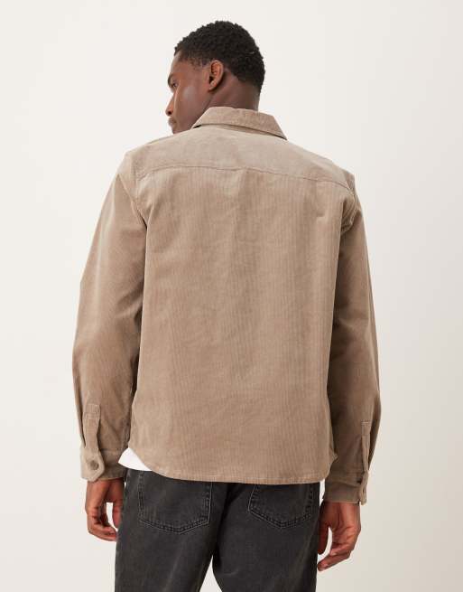 Mango – Hemdjacke aus Cord in Beige, 3 von 5