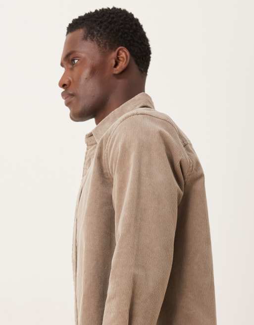 Mango – Hemdjacke aus Cord in Beige, 4 von 5