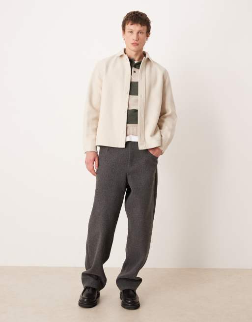 Mango – Hemdjacke aus Wollmix in Creme , 2 von 5