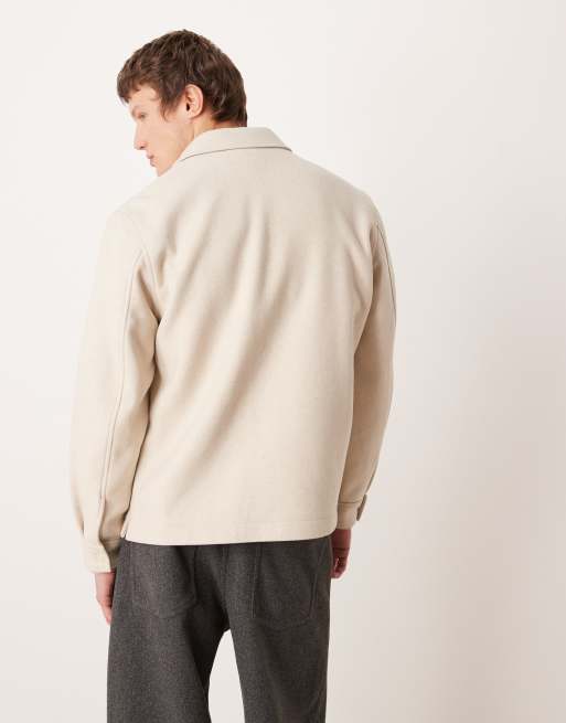 Mango – Hemdjacke aus Wollmix in Creme , 3 von 5