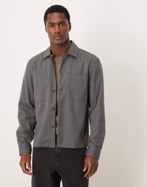 Mango – Hemdjacke in Grau - view 1