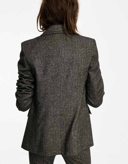 Mango herringbone outlet coat