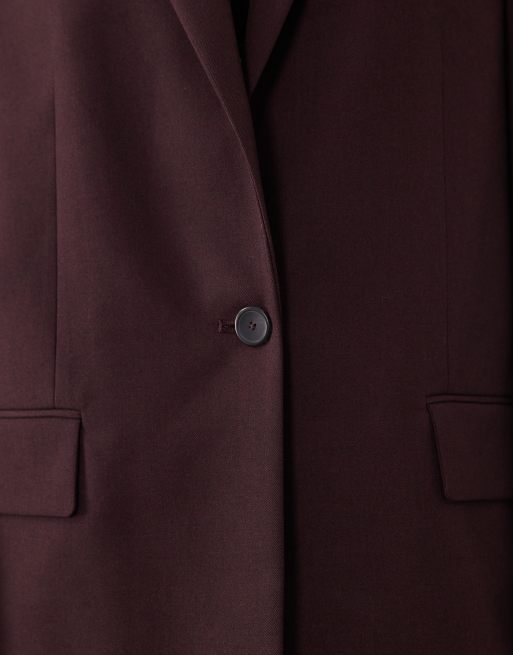 Mango Hidra blazer co-ord in fig, 4 of 4