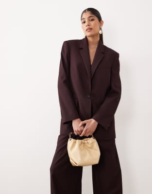 Mango - Hidra - Blazer in Feige, Kombiteil-Rot