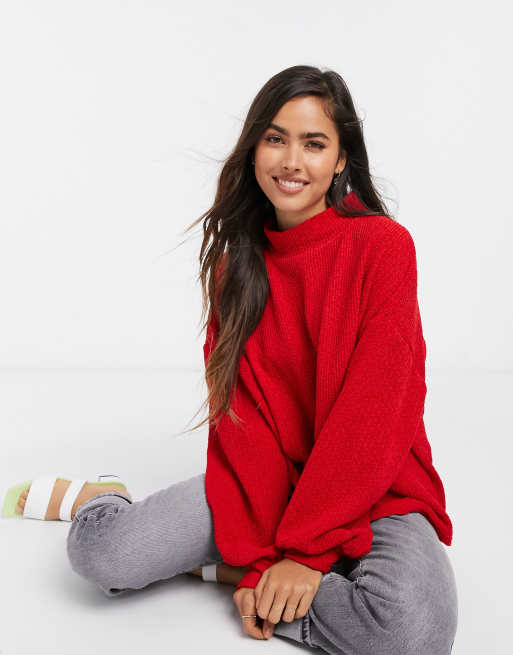 Asos red outlet jumper