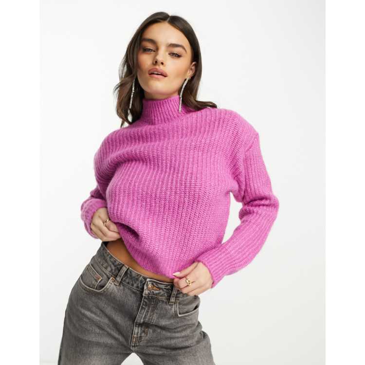 High neck 2025 pink jumper