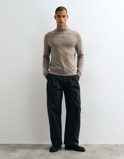 Mango high neck knit sweater in mushroom, 2 of 5