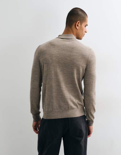 Mango high neck knit sweater in mushroom, 5 of 5
