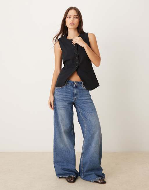 Mango high neck tailored vest in black - part of a set, 3 of 4