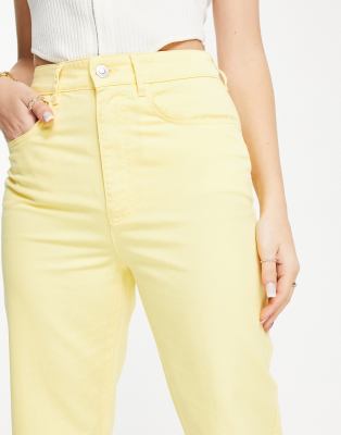 pastel yellow mom jeans